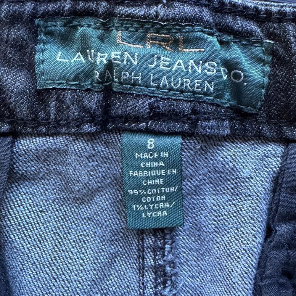 Lauren Jeans Co‎ Ralph Lauren Pants Womens 8 Charcoal Denim Slim Stretch Midrise - Picture 8 of 11